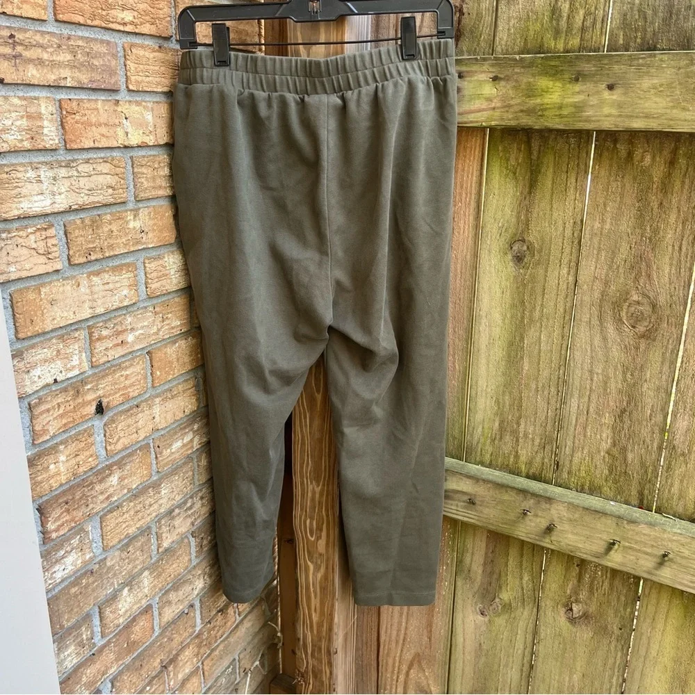 a new day Olive Front Pleat Tapered Leg Track Pants